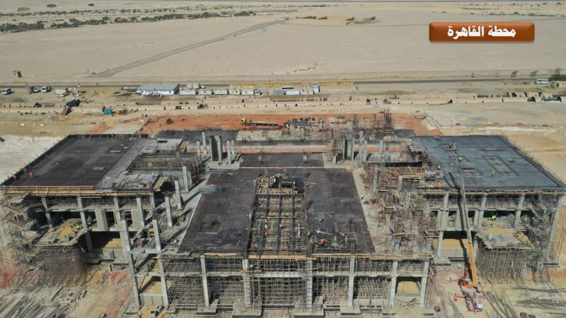 شاهد معدل تنفيذ محطة القاهرة للقطار السريع.. تخدم مدينتي 15 مايو حلوان