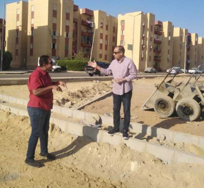 رئيس مدينة الغردقة يجري جولة صباحية لتفقد أعمال الحديقة المتكاملة بشمال الأحياء