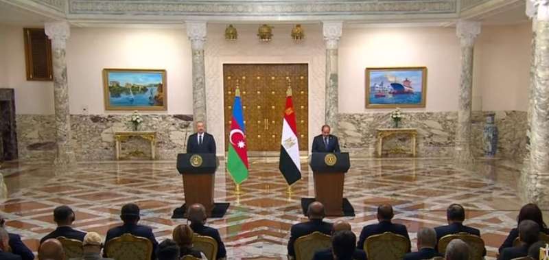 الرئيس عبد الفتاح السيسي يعقد مؤتمرًا صحفيًا مشتركًا مع رئيس جمهورية أذربيجان