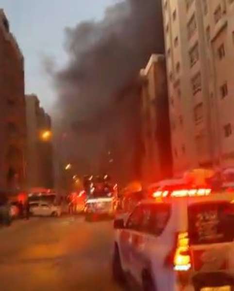 ارتفاع عدد ضحايا حريق فى أحد المبانى بالكويت إلى أكثر من 35 وفاة