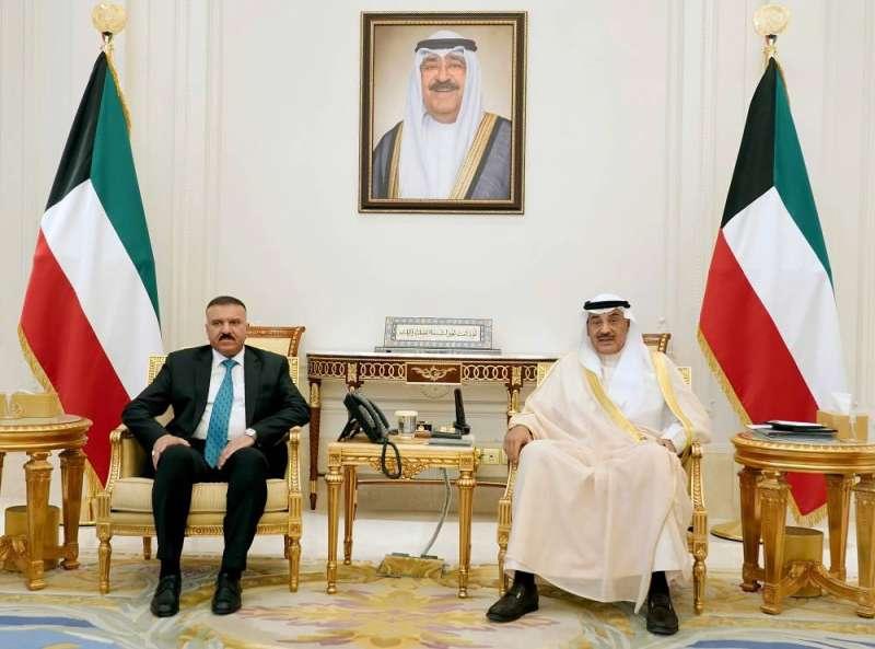 ولي عهد الكويت يستقبل رئيس الوزراء والنائب الأول ووزير الداخلية العراقي