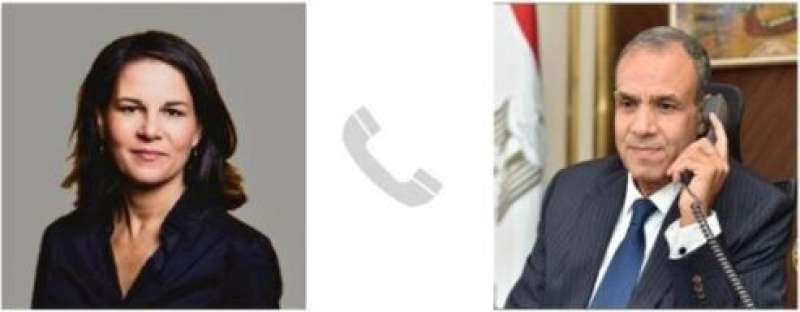 وزير الخارجية والهجرة وشئون المصريين بالخارج يتلقى اتصالاً هاتفياً من وزيرة خارجية ألمانيا