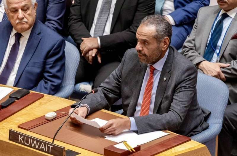 اليحيا يجدد أمام مجلس الأمن تضامن الكويت ووقوفها إلى جانب الشعب الفلسطيني