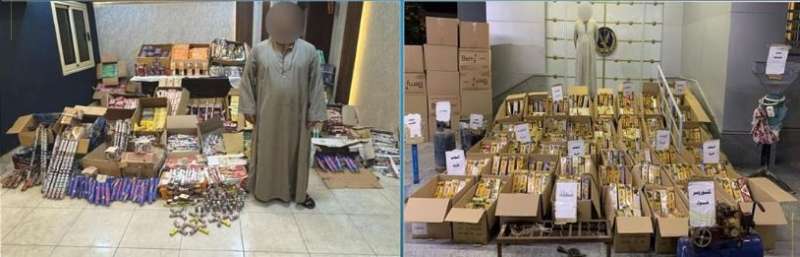 جهود الأجهزة الأمنية لمكافحة جرائم تصنيع والإتجار فى الألعاب النارية