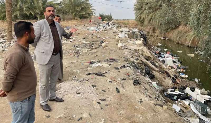 سلطات المشخاب تقاضي سكانها بسبب إلقاء النفايات في نهر الفرات