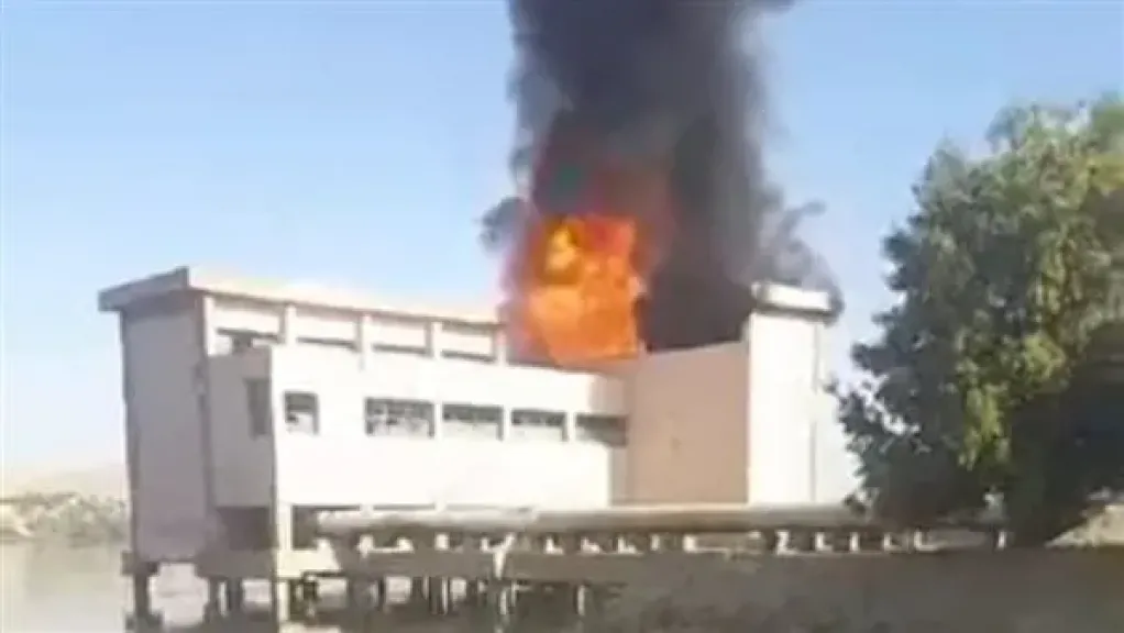 حريق بمحطة ري