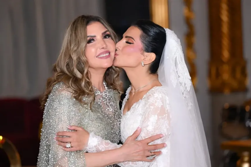 نادية مصطفى في حفل زفاف ابنتها