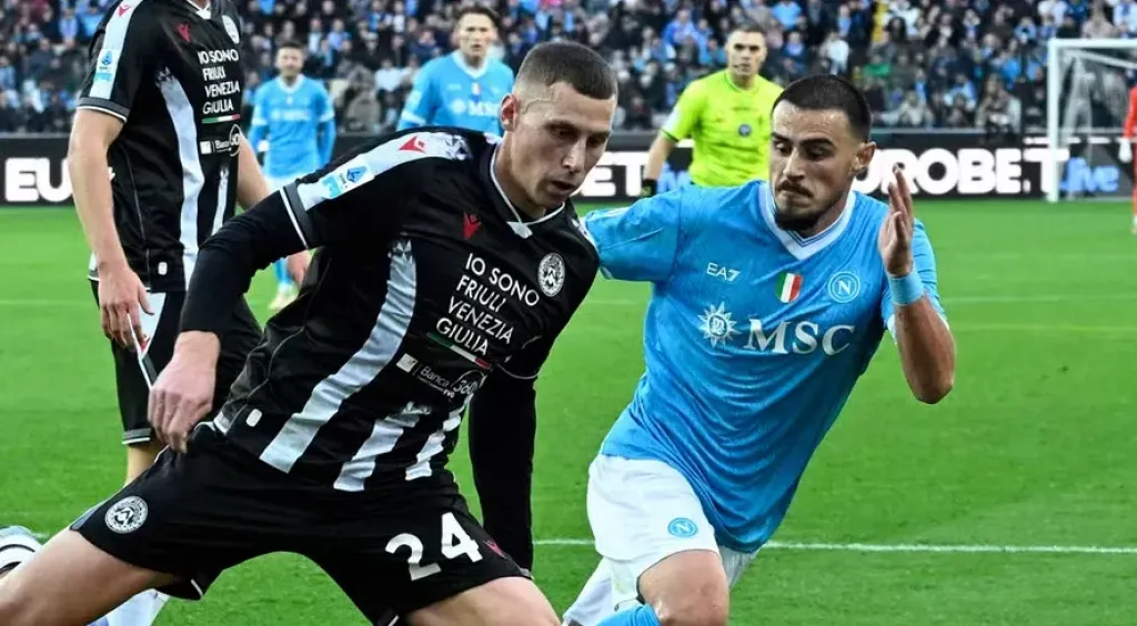 نتيجة مباراة نابولي ضد أودينيزي